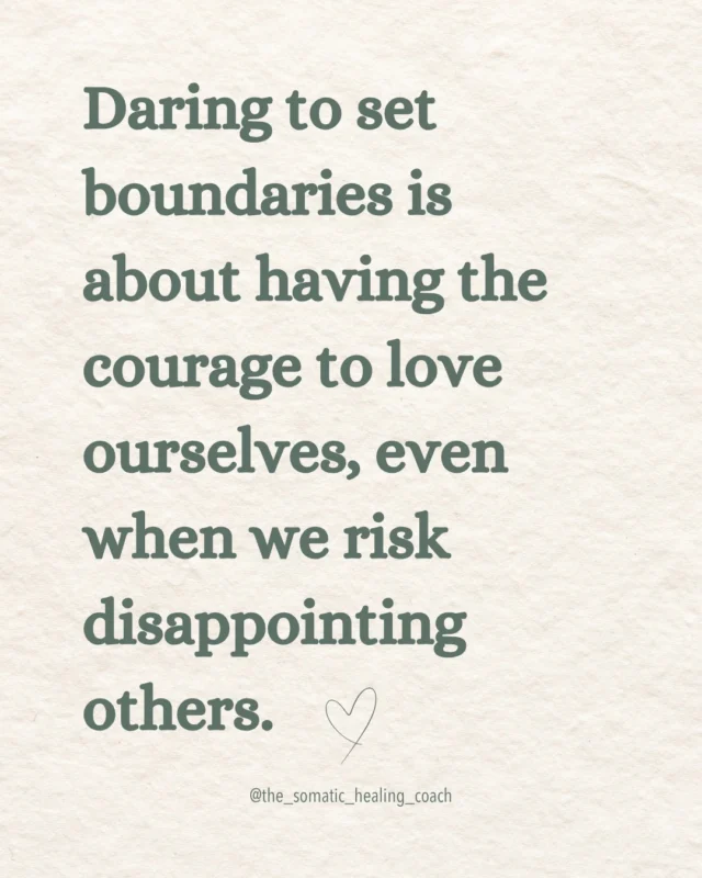 Setting boundaries isn’t always easy, especially when you’re worried about disappointing others.But as the wonderful Brene Brown says: "Daring to set boundaries is about having the courage to love ourselves, even when we risk disappointing others."It’s not about being selfish, it’s about honouring your needs and protecting your energy so you can show up as your best self.I actually like to think of boundaries as being kind. Giving people clear communication around how you want to be treated is an act of self-respect. It’s also an act of respect toward the other person because it shows them they are important enough for you to communicate your needs.Do you find it hard to advocate for what you need? And what would help? Let me know in the comments, and save this post as a reminder that it’s okay to put yourself first.#boundaries #settingboundaries #boundariesandprotection #sethealthyboundaries #emotionalboundaries #setboundaries #peoplepleasing #apologising #selfcareisnotselfish #putyourselffirst #mentalhealthmatters #selfcarequotes #selflovematters #knowyourself #selfcarequeen #selfcarethreads #selflovetips #selfawareness #selfcarecoach #selfkindness #peoplepleaser #peoplepleaserinrecovery #peoplepleaserproblems #peoplepleasernomore #selfcompassionjourney #chooseyourself #worthiness #selfcompassionate #emotionalresilience #healingtrauma
