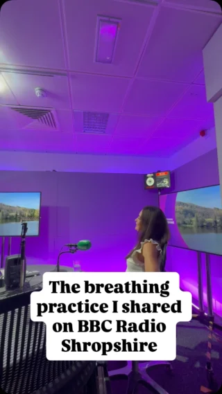 Here’s another little clip from my interview with BBC Radio Shropshire – this time sharing one of my favourite simple ways to support your nervous system.

Coherent breathing is a simple, evidence-based technique where we slow the breath down to around 5–6 breaths per minute.

Here I’m showing Clare Ashford how to practise it – breathing in gently through the nose for 5 seconds and out through the nose for 5 seconds.

It’s something you can practise for a few minutes at a time and build into your day regularly to support your nervous system’s capacity to regulate.

And Clare was a great sport and tried it with me live on air!

Thank you again to @bbcshropshire and Clare for having me.

#BBCRadioShropshire #NervousSystemRegulation #CoherentBreathing #SomaticHealing #MentalWellbeing
